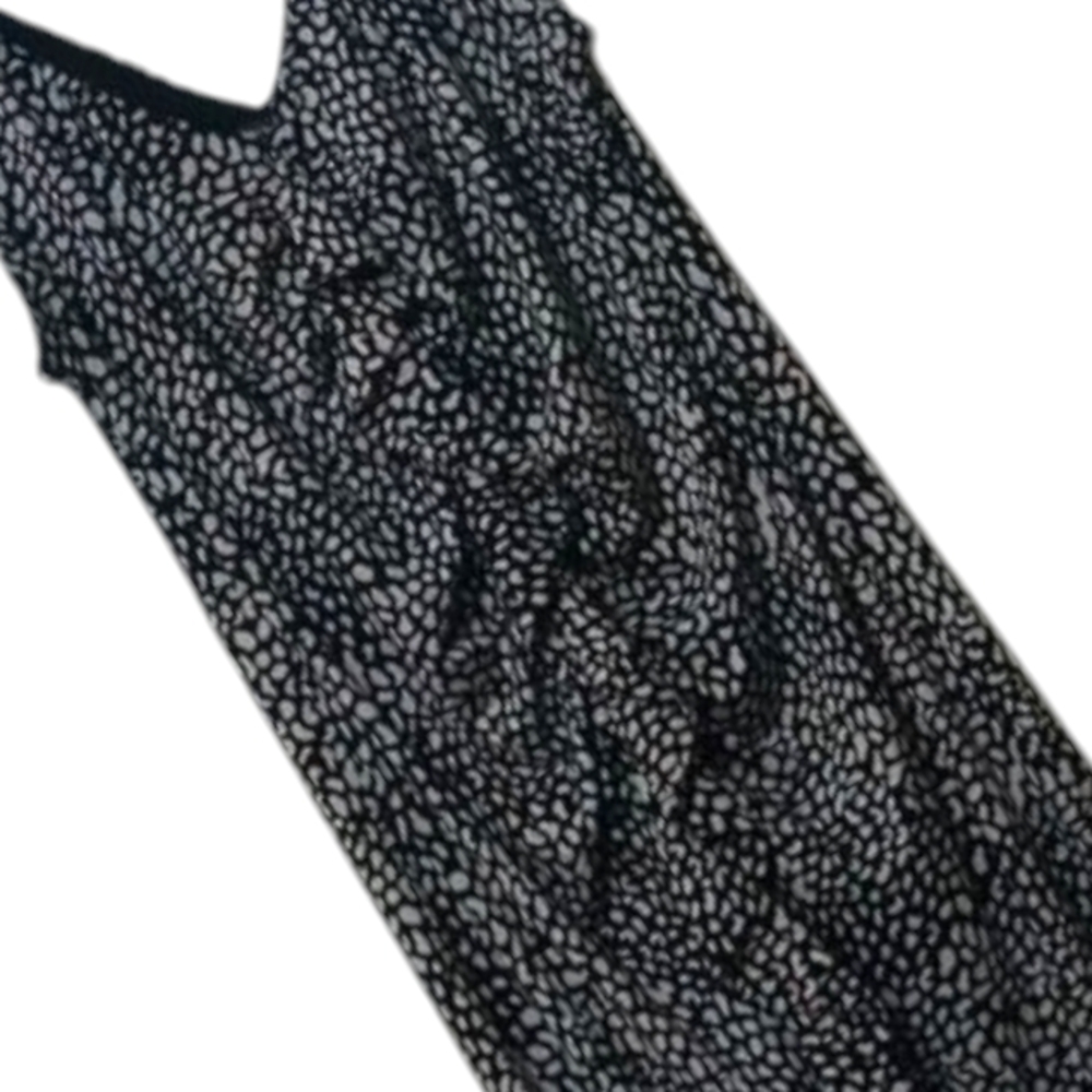 Sleveless Freckled Patterned Midi Dress - Picture 6 of 14